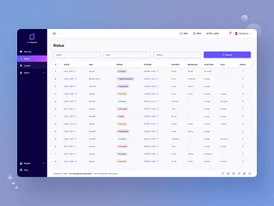DeepSquare - IT Consulting Service Web App admin analysis applications chart consulting service credit dashboard data information technology it consulting job status modern design software table ui design uiux web app webapp design
