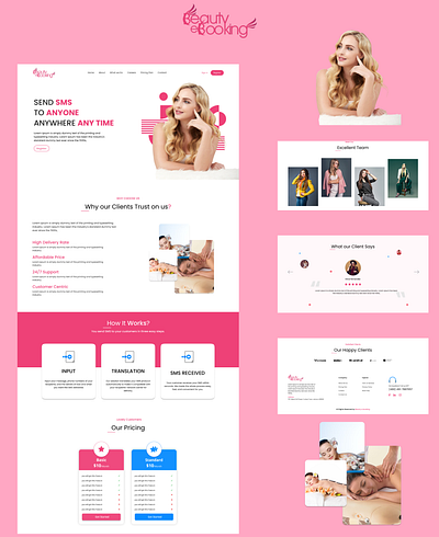 Beauty E-Booking Website app branding design graphic design icon illustration logo ui ux vector website