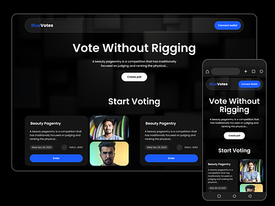 Decentralized Voting/Polling Website blockchain creative dapp decentralized voting election figma poll saas ui uiux ux voting web3 website