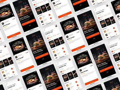 Food Delivery App UI Design design landing page logo product design ui uiux ux visual design website design