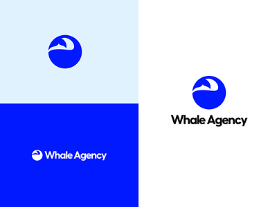 Logo agency agency logo brand identity branding clean creative design studio logo illustration logo logo design minimal style guide typography ui user experience ux vector whale whale logo