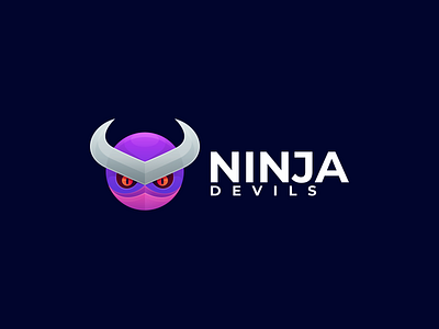 NINJA DEVILS branding design graphic design icon logo nija logo ninja coloring ninja design logo ninja icon vector
