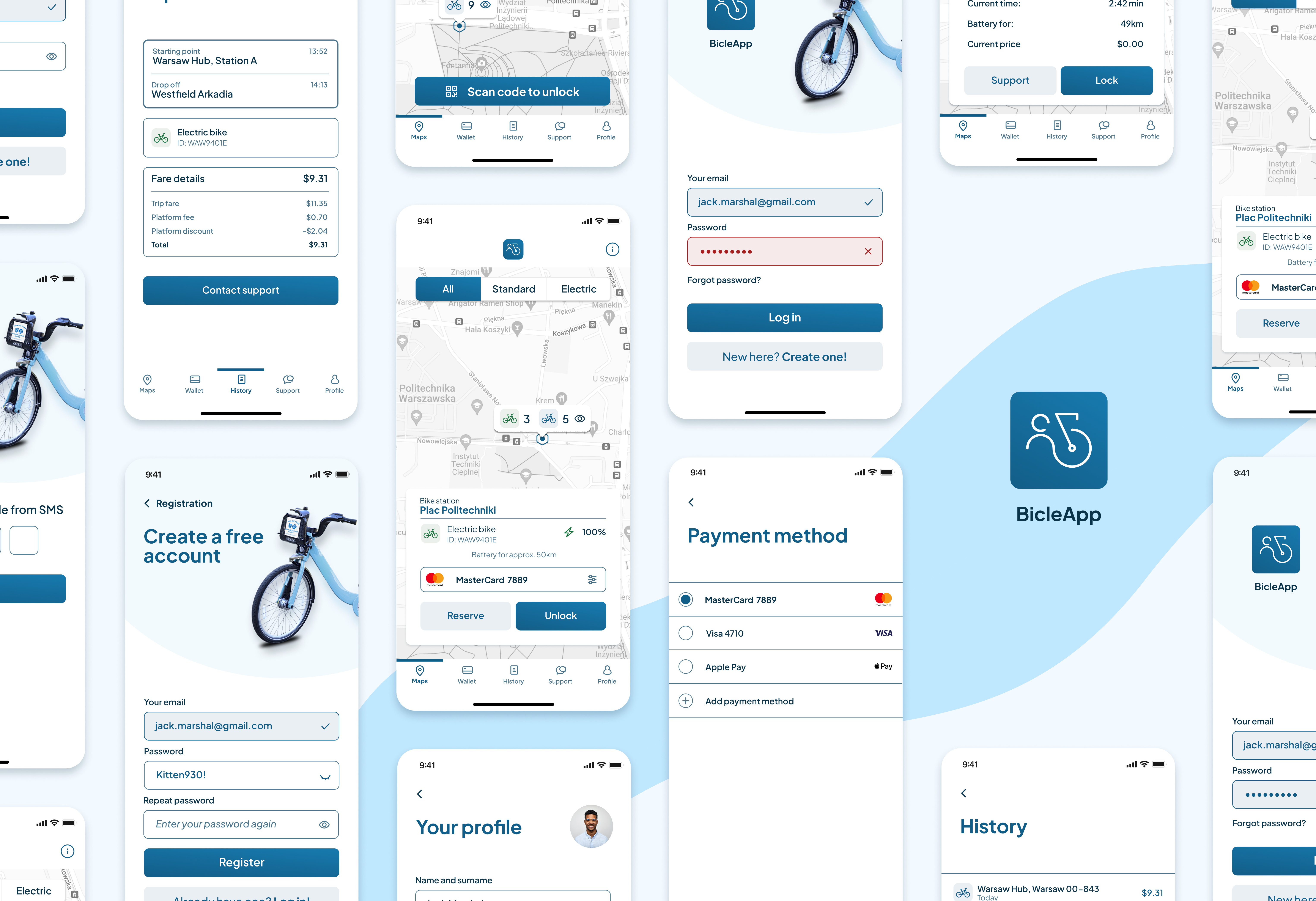 Bike rental UI design bike bike rental bikerental city solutions electric bike public transport rental