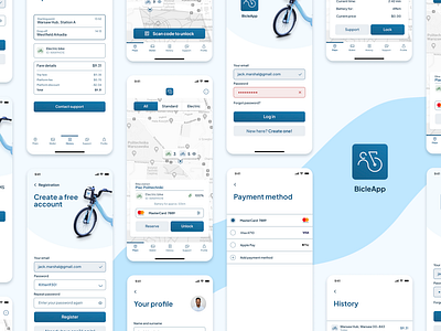 Bike rental UI design bike bike rental bikerental city solutions electric bike public transport rental