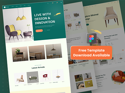 Furio – Furniture Online Store Web Design branding landing page showroom web design