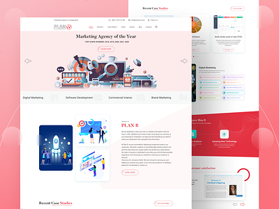 Marketing Agency Website Design agency color colorful figma figma design illustration landing page landing page design marketing marketing agency uiux webapp website website design