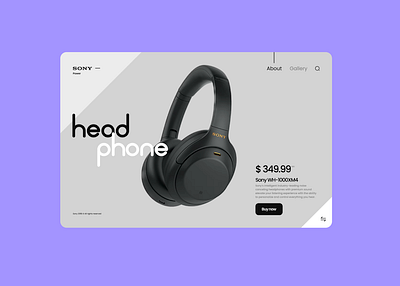 Sony Headphones Website branding design