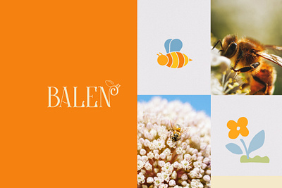 Balen Logotype balen bee flower honey honeylogo logotype minimal yellow
