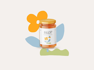 Balen Label Design balen bee flower honey label labeldesign