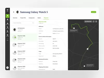 Smartwatch Production - Shipment & Tracking b2b dashboard ecommerce live tracking logistic logistics quality quality dashboard shipment smartwatch smartwatch logistics smartwatch manufacturing smartwatch production smartwatch tracking tracking tracking dashboard ui ux wearable
