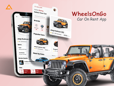 WheelsOnGo - Your Hassle-Free Car Rental Companion! 🚗🚀🌟 app app design app development design on demand app taxi app taxi booking app uiux web app development web development website