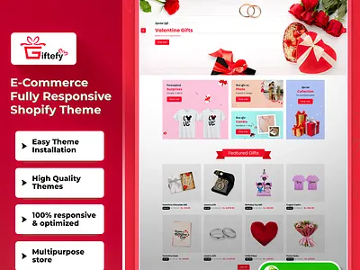 Giftefy - Gift Shop & Multipurpose Shopify 2.0 Theme css3 design html5 responsive design shopify shopify theme web design