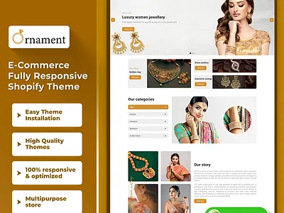 Ornament jewelry - Multipurpose Premium Shopify 2.0 Theme css3 design html5 responsive design shopify shopify theme web design