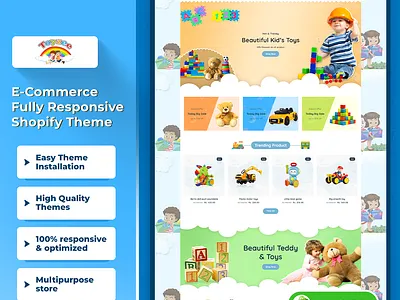 Toyzee - Multipurpose Premium Kids toy shop E-commerce Shopify 2 css3 design html5 responsive design shopify shopify theme web design