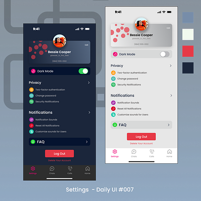 Settings - Daily UI #007 app design uidesign