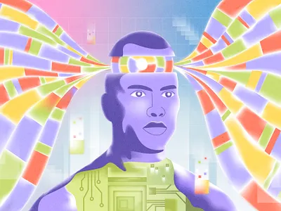 Artifactual intelligence ai character design design illustration product ui vector webdesign