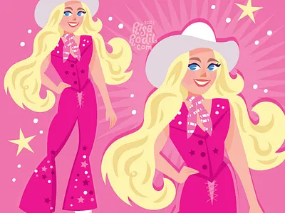 Barbie 4 barbie character design flat design illustration