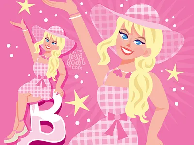 Barbie 6 barbie character design flat design illustration