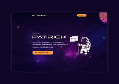 Patrick Landing Page design graphic design illustration logo ui ux vector