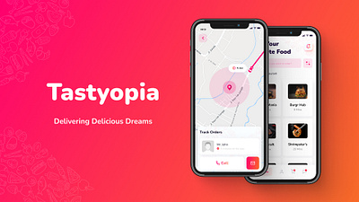 Tastyopia - Mobile App for Food Delivery app application figma food delivery app mobile mobile app mobile design uiux