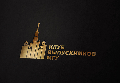 Клуб выпускников МГУ branding design logo minimal vector