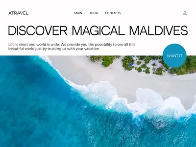 Landing page for travel agency branding design graphic design landing page typography ui ui design ux web design