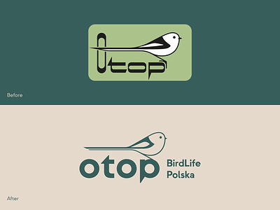 OTOP – logo, before and after animal animal logo before after bird bird logo brand identity branding design graphic design logo logo mark rebranding symbol typography vector wordmark
