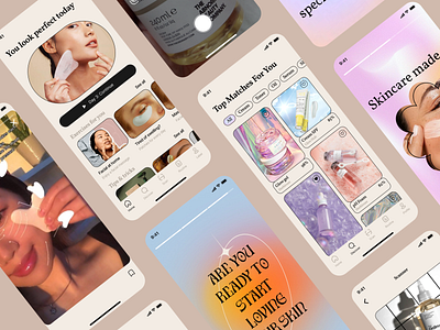 Skincare app concept app beauty care design interface mobile scincare skin ui ux
