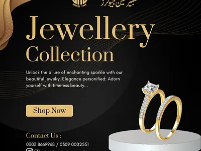 social media jewellery post design graphic design vector