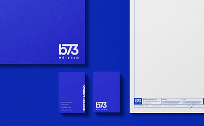 B73 architect architecture b73 blue brand branding hunap hunapstudio identity indigo logo stationery