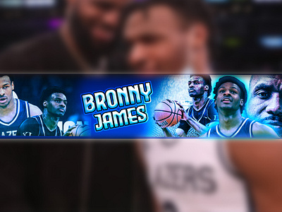 Bronny James youtube banner cover banner design bronny james cartoon banner channel art illustration leborn james logo sports banner twitch banner twitch logo youtube banner youtube banner cover youtube channel logo youtube gaming banner youtube logo