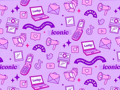 Lanley Creative Agency Social Media Management| Design By Ayelet art artwork branding design digital art digital illustration graphic design illustration logo ui