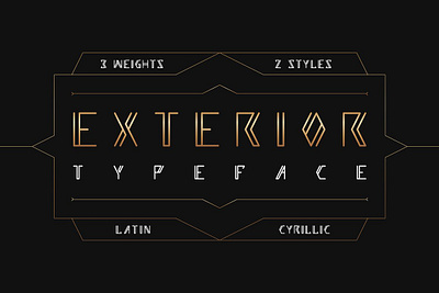 EXTERIOR - 6 fonts typography