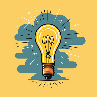 Eureka - Bright Ideas - PNG Vector Art clipart design graphic design illustration light bulb logo vector