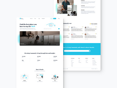 Hunt Coliving Website coliving design inspiration remotework ui uiux visual exploration website