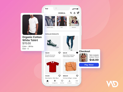 Interaction within a Mobile App for eCommerce aftereffects dribbble ecommerce figma interaction interface mobikul mobile app design motion ui ux webkul webkuldesign