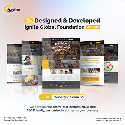 Ignite Global Foundation Website by Fraction Digital ui ux webdesign webdevelopment website