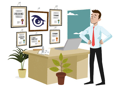 Peoplehawk Recruitment – website illustrations bluechip cartoon corproate editorial illustration supporting vector
