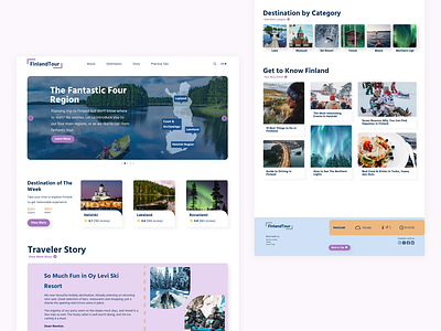 Travel Website design explore finland web tour tour and travel tour web travel travel blog travel web traveling ui ui design ui exploration user experience ux visit