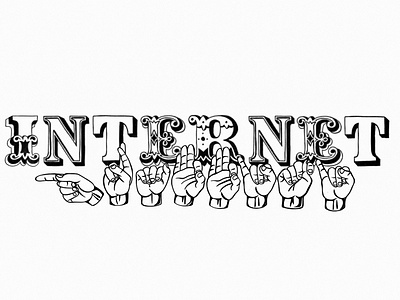 Internet Graffiti american sign language design digital art hand drawn illustration illustrator logo poster type