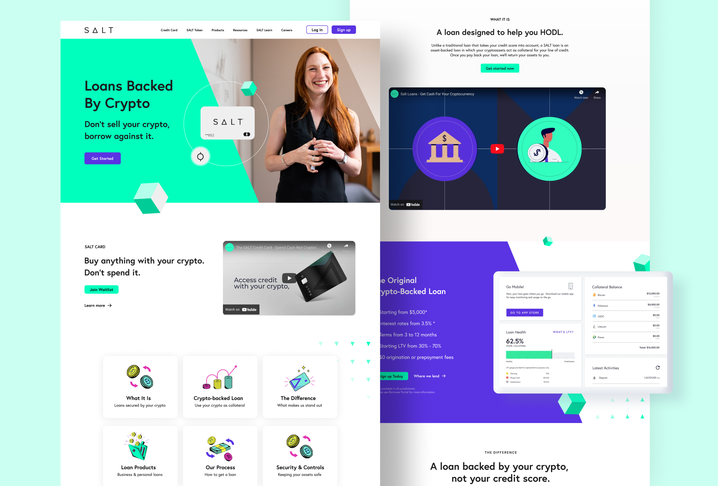 Salt landing page landing page ui uxui visual design