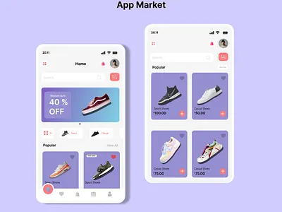App Market app attractive branding figma graphic design illustration iphone landing page logo mobile ui ux