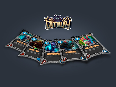 Card UI. Fantasy Collectible Card Game. TCG concept 2d art card game cat collectible card game fantasy game concept game ui mobile game tcg