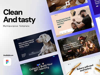 25 Hero design clean figma hero layout template theme ui design web design web layout