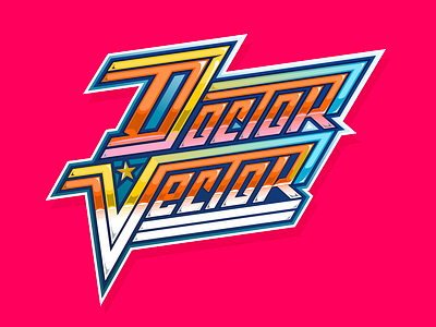 Doctor Vector branding chrome illustration komorowski lettering logotipo logotype magic rebranding retro script super supreme typo typography vector vintage