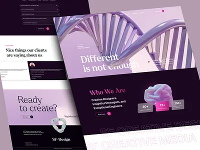 SF- Branding Agency Landing Page agency agency website branding branding agency company creative creative agency creative direction design agency digital agency digital marketing graphic design landing page modern design portfolio portfolio website studio uiux web design