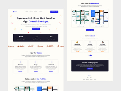 Digital Agency Landing Page Design design digital agency digital agency landing page digital agency ui design digital agency ui ux digital agency web ui landing page ui uiux