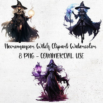 Necromancer Witch Watercolor Clipart 3d animation branding clipart design graphic design illustration motion graphics necromancer witch png transparent background ui watercolor witchcraft
