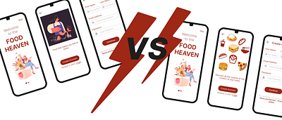 Face to Face: A Tale of Two Login Experiences! 😃🔓 dailyui design food app loginflow minimilist mobile ui