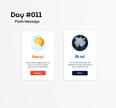 Day #011 - Flash Message dailyui day 11 figma flash message ui